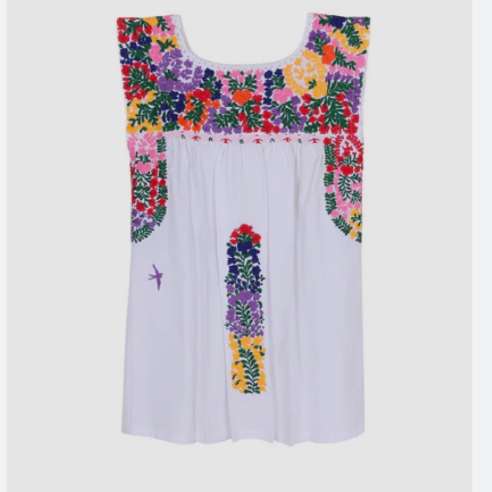 Mi Golondrina embroidered top